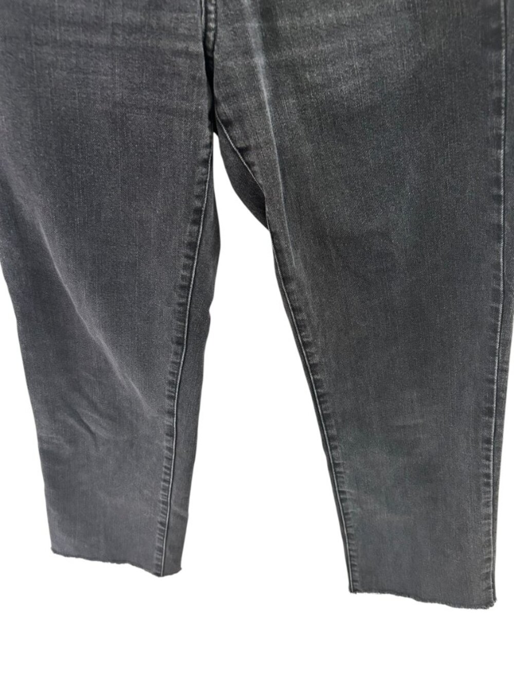 &Denim Black High Rise Straight Leg Jeans Size 27 Raw Hem EUC - Picture 8 of 10